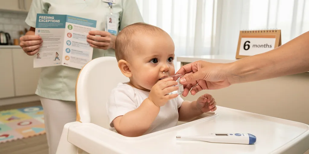 donner de l'eau à un bébé